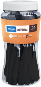 Faqueiro Itaparica Preto 24 Peças Brinox Ref 6000/712