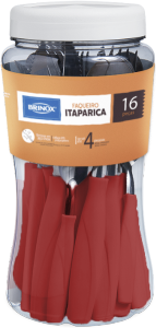 Faqueiro Itaparica Vermelho 16 Peças Brinox Ref 6000/759