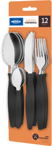 Faqueiro Itaparica Preto 12 Peças Brinox Ref 6000/315