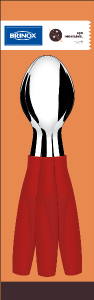 Conjunto Colheres De Mesa Itaparica Vermelho 3 Peças Brinox Ref 6001/350