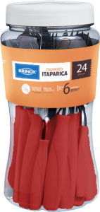 Faqueiro Itaparica Vermelho 24 Peças Brinox Ref 6000/752