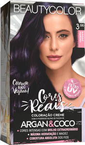 Tintura Beauty Color Kit 3.66 Castanho Púrpura