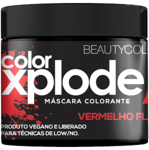 Máscara Colorante Beauty Color Xplode Vegana Vermelho Flame 300g
