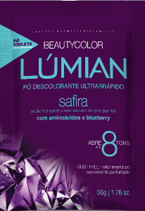 Pó Descolorante Beauty Color Lúmian Safira Pó Violeta Efeito Platinado 50g