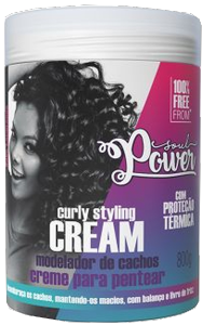 Creme P/ Pentear Soul Power Curly Styling Cream Modelador De Cachos 800g