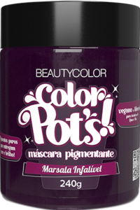 Máscara Pigmentante Beauty Color Pot´S Vegano Marsala Infalível 240g