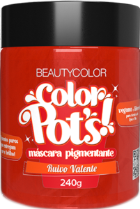 Máscara Pigmentante Beauty Color Pot´S Vegano Ruivo Valente 240g