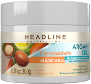 Máscara De Tratamento Headline Especializado Argan Oil 300g