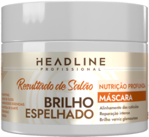 Máscara De Tratamento Headline Resultado De Salão Brilho Espelhado 300g