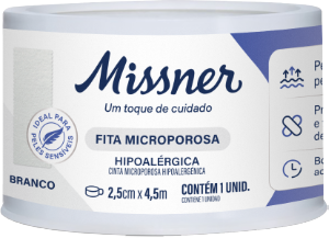 Fita Microporosa Missner 2,5cm X 4,5m Branca