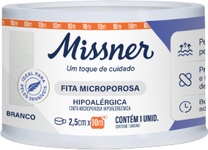 Fita Microporosa Missner 2,5cm X 10m Branca