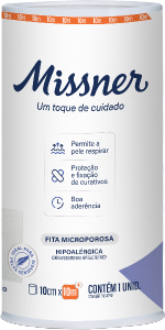 Fita Microporosa Missner 10cm X 10m Branca