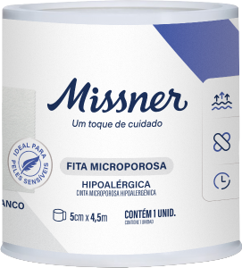 Fita Microporosa Missner 5cm X 4,5m Branca