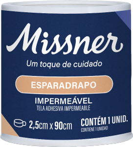 Esparadapo Impermeável Missner 2,5 Cm X 90 Cm Bege