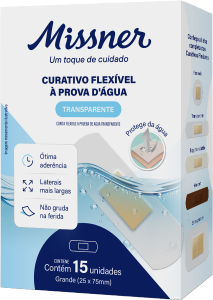 Curativo Missner Prova D Água Transparente 15 Unidades