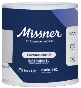 Esparadrapo Missner Impermeável Extra Flexível 5cm X 4,5m Branco