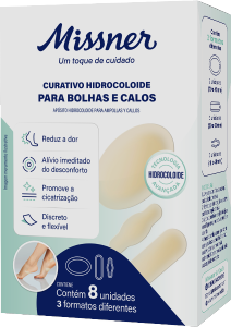 Curativo Hidrocoloide P/ Bolhas E Calos Missner 80 Unidades