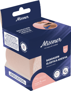 Bandagem Elástica Adesiva Missner 5cm X 5m Bege