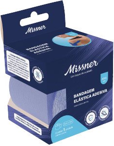 Bandagem Elástica Adesiva Missner 5cm X 5m Azul