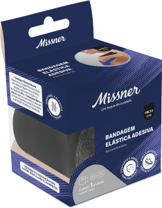 Bandagem Elástica Adesiva Missner 5cm X 5m Preto