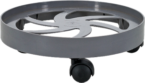 Suporte P/ Botijão Plástico C/ Rodízios Reforçado Ø31x A9cm Cinza Chumbo Niquelart Ref 622-16