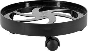 Suporte P/ Botijão Plástico C/ Rodízios Reforçado Ø31x A9cm Preto Niquelart Ref 622-7