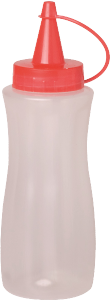 Bisnaga P/ Ketchup Plástico 200ml (C5,5x L5,5x A17,5cm) Vermelha Tritec Ref 394