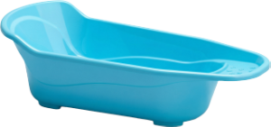 Banheira Plastibaby C/ Válvula Tampão De Escoamento De Água 20l Azul Plastibrasil Ref 7980