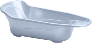 Banheira Plastibaby C/ Válvula Tampão De Escoamento De Água 20l Azul Perolado Plastibrasil Ref 7981