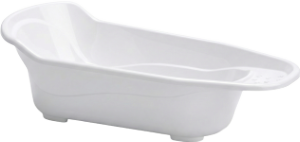 Banheira Plastibaby C/ Válvula Tampão De Escoamento De Água 20l 20l Branco Plastibrasil Ref 7989