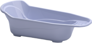 Banheira Plastibaby C/ Válvula Tampão De Escoamento De Água 20l Lilás Celeste Plastibrasil Ref 7990