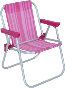 Cadeira De Praia Infantil Dobrável C39x L41,5x A49,5cm Rosa Bel Ref 025310