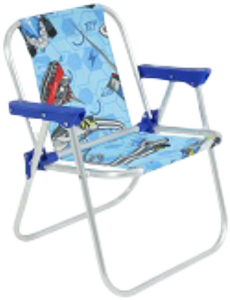 Cadeira De Praia Infantil Hot Wheels Dobrável C39x L41,5x A49,5cm Azul Bel Ref 25202