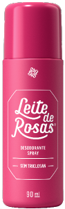 Desodorante Spray Leite De Rosas 90ml