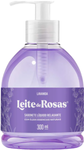 Sabonete Líquido Relaxante Leite De Rosas Lavanda 300ml