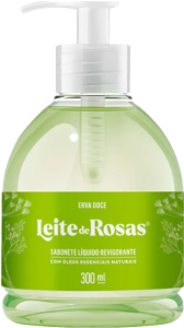 Sabonete Líquido Revigorante Leite Rosas Erva Doce 300ml
