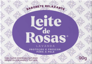 Sabonete Barras Relaxante Leite De Rosas Lavanda 90gr