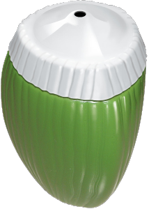 Paliteiro De Mesa Coco Verde 160ml Injetemp Ref 02.72