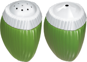 Conjunto Saleiro E Paliteiro Coco Verde 160ml Injetemp Ref 02.79