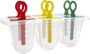 Forma Para Sorvete Tradicional C/ 6 Palitos Cores Sortidas Injetemp Ref 04.15