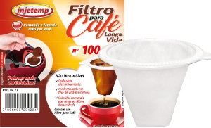 Filtro Para Café Longa Vida Não Descartável 100 Injetemp Ref 04.23