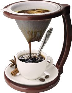 Conjunto De Café Prático C/ Suporte E Filtro 100 C/ 2 Peças Injetemp Ref 04.24