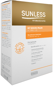 Kit Descolorante Doura Pelos Farmax Sunless C/ Colágeno E Óleo De Amêndoas