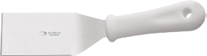 Espátula Durafio Inox E Polipropileno Curva Profissional 25,8cm Branco Di Solle Ref 1804090005