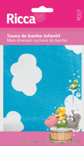 Touca P/ Banho Ricca Infantil Estampada Impermeável C/ Elástico Confortável Cores Sortidas Ref 390
