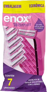Aparelho De Barbear Enox C/ 2 Lâminas Descartável Feminino 7 Unidades