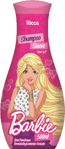 Shampoo Ricca Barbie Suave Aloe Vera S/ Sal P/ Todos Os Tipos De Cabelo 500ml