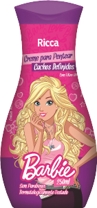 Creme P/ Pentear Ricca Barbie Cachos Definidos S/ Parabenos 250ml