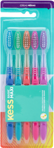 Escova Dental Kess Basic Maxi Sortidas 5 Unidades