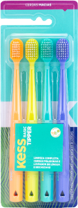 Escova Dental Kess Basic Tipper Sortidas 4 Unidades